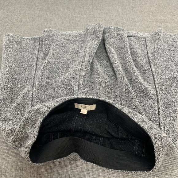 Loft Gray Fleece Mini Skirt Elastic Waist XSP Above Knee Soft‎ Comfort - Picture 4 of 13